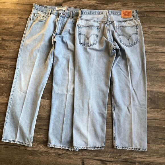 Levi’s 505 Regular Fit Distressed Jeans 36 X 30 (price is for 1 pair) - Picture 4 of 7